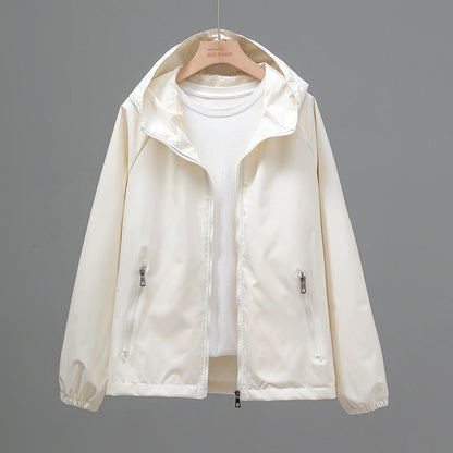 Women's Cropped Casual Loose Plus Size Hooded Thin Shell Jacket See size chart under “more details” The Fashion Celestial