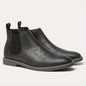 Men'S Chelsea Ankle Boots - Size 40-46, Brown Faux Cover with Black Elastic Band, Pointed Toe, TPR Sole, Ideal for Casual Wear and Vacation NovaCart