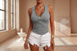 Women's Slim-Fit Zipper Vest Top FitiqueFit