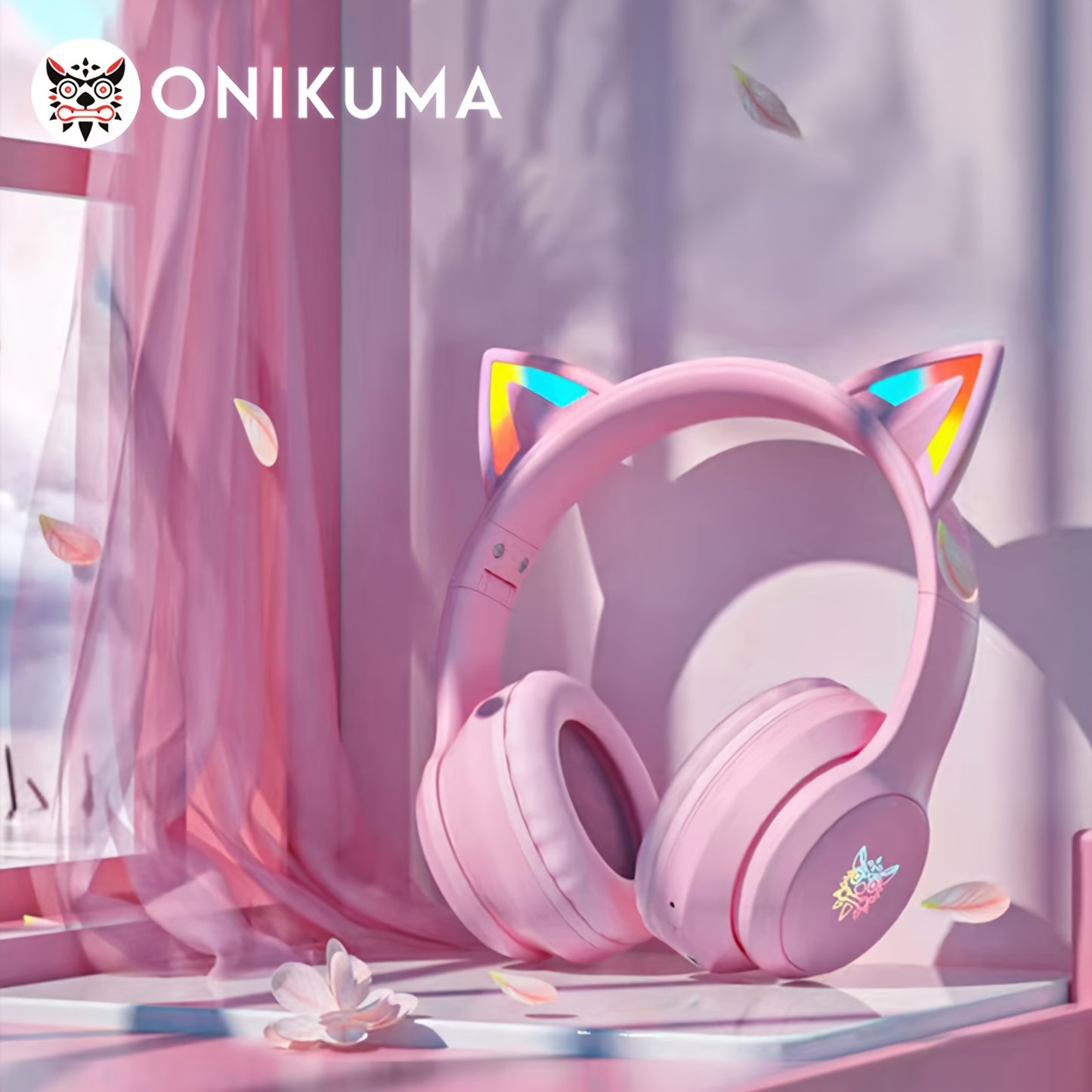[Cat Ear Design] ONIKUMA Cute Gaming Headset | Bluetooth, Noise Cancelling, High-Quality Sound, Cat Ears NovaCart
