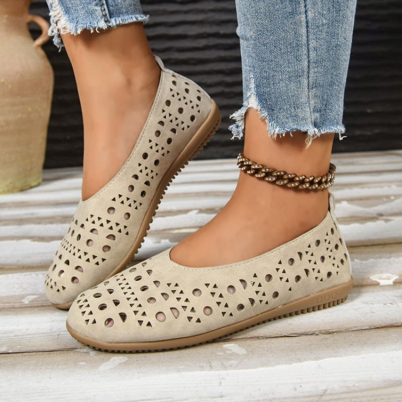Women's Chunky Heel Wedge Pumps – Wide Size Full-Grain Leather FitiqueFit