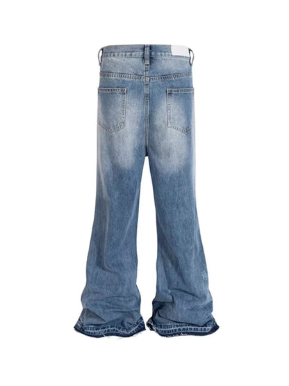 Men's Full Size Distressed Wide Leg Jeans Plus Size New Era Fashion LLc