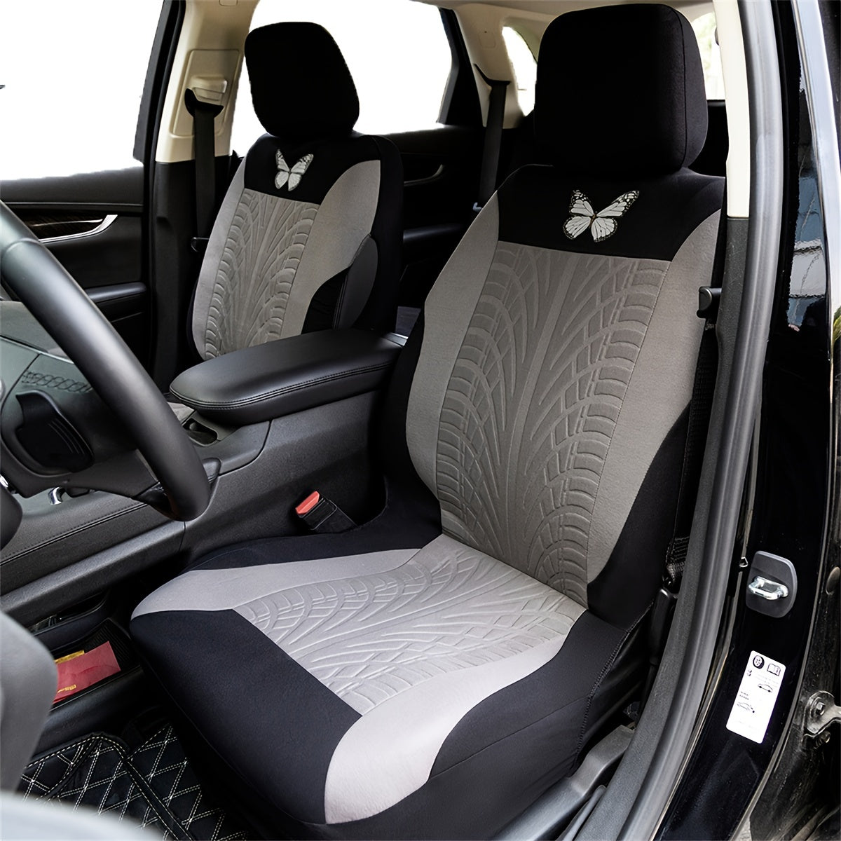 Butterfly Heat Transfer Craft Car Seat Cover for 5 Seats (Universal Type) NovaCart
