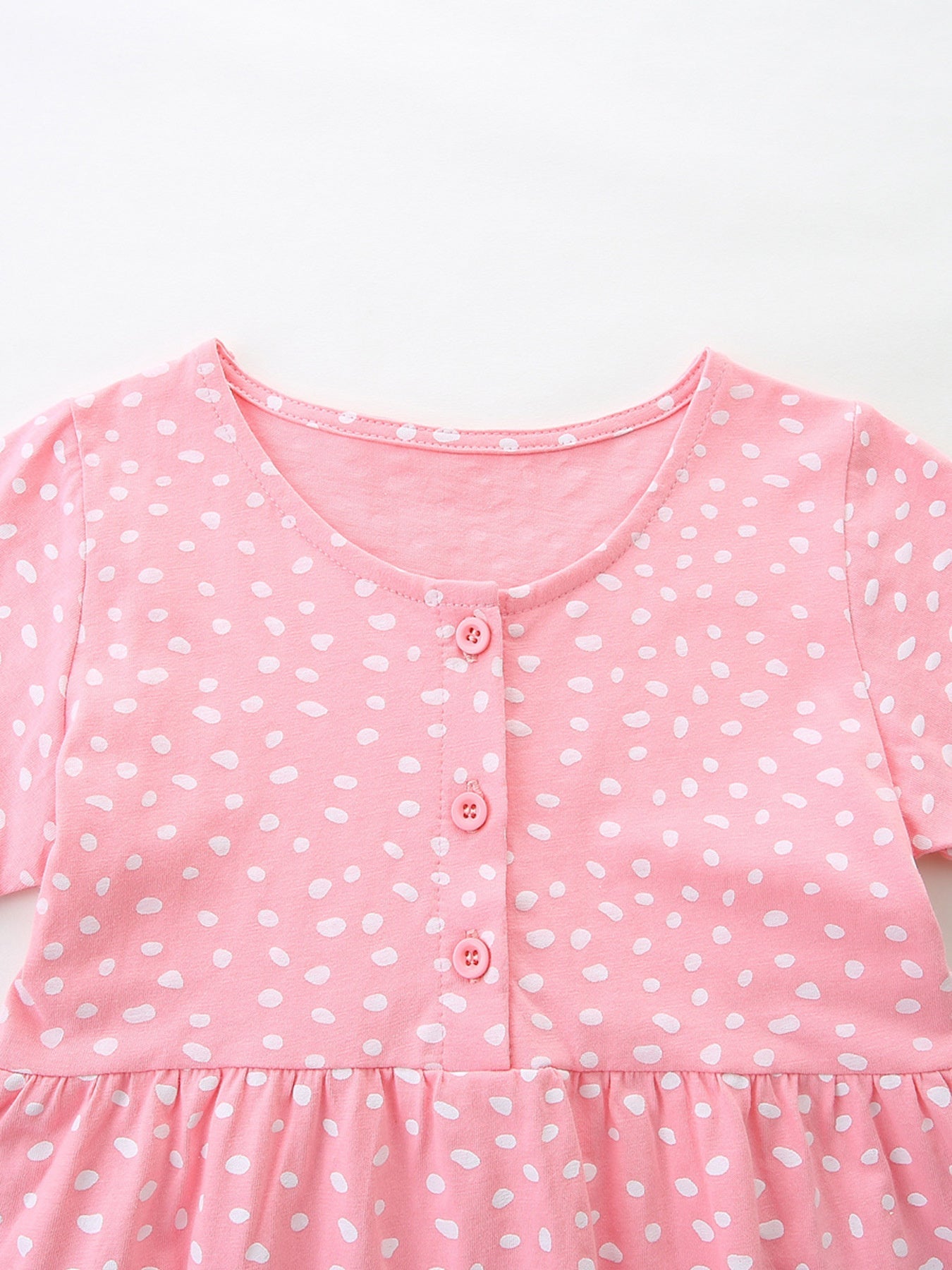 Children's Dinosaur Polka Dot Short Sleeve Dress New Era Fashion LLc