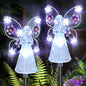 Solar Garden Light Angel Solar Landscape Decorative Light Outdoor Waterproof Solar Pathway Lights Grave Cemetery Sympathy Gift