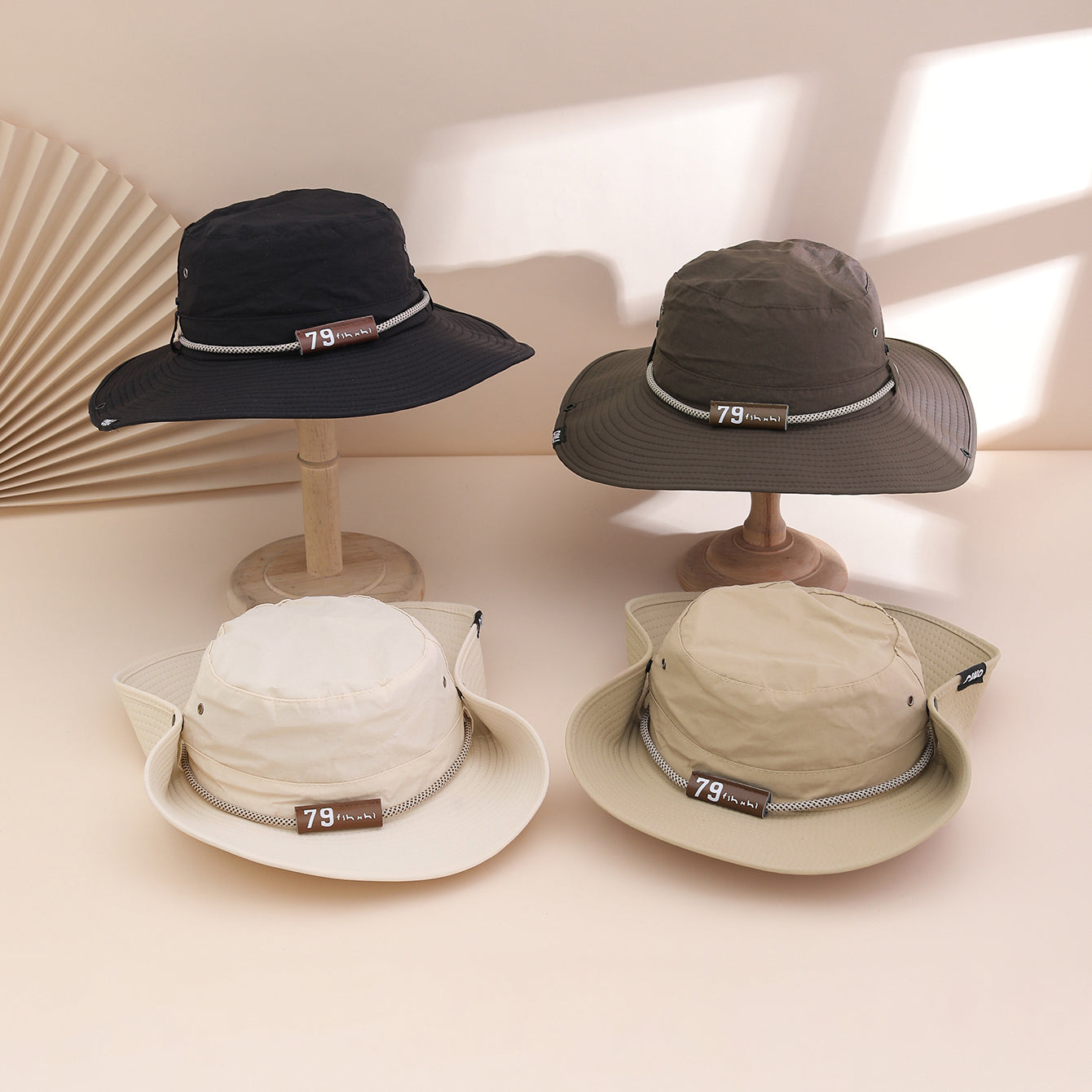 Wide-Brim Leather Patch Fisherman Hat – UV Sun Protection Outdoor Hat FitiqueFit