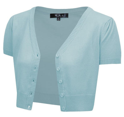Cropped Bolero Knit Sweater Cardigan Short Sleeve Shop Style & More | Fresh Looks, Everyday Deals & Free Shipping