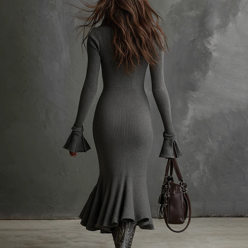 Women's Half Zip Bodycon Dress FitiqueFit