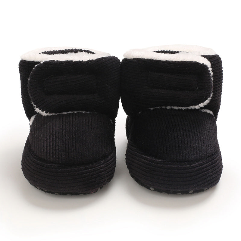 Toddler Baby Girls Booties Plus High Top Slippers Indoor Shoes Crib Shoes First Walker Shoes For Winter NovaCart
