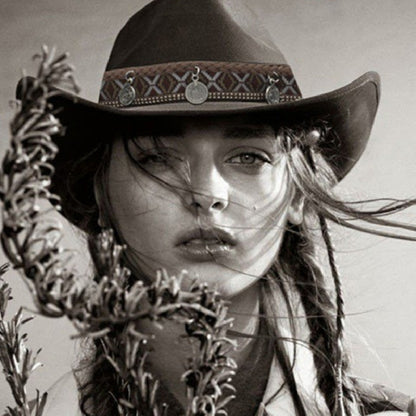 Western Charm Woolen Cowgirl Hat Country in My Heart