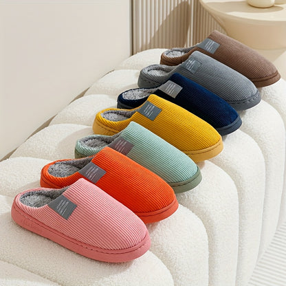 Couple's Warm Slippers for Women, Household Use for Spring, Autumn, and Winter, Non-Slip Thick Sole Indoor Postpartum Plush Slippers for Winter, for Men, Women Shoes NovaCart