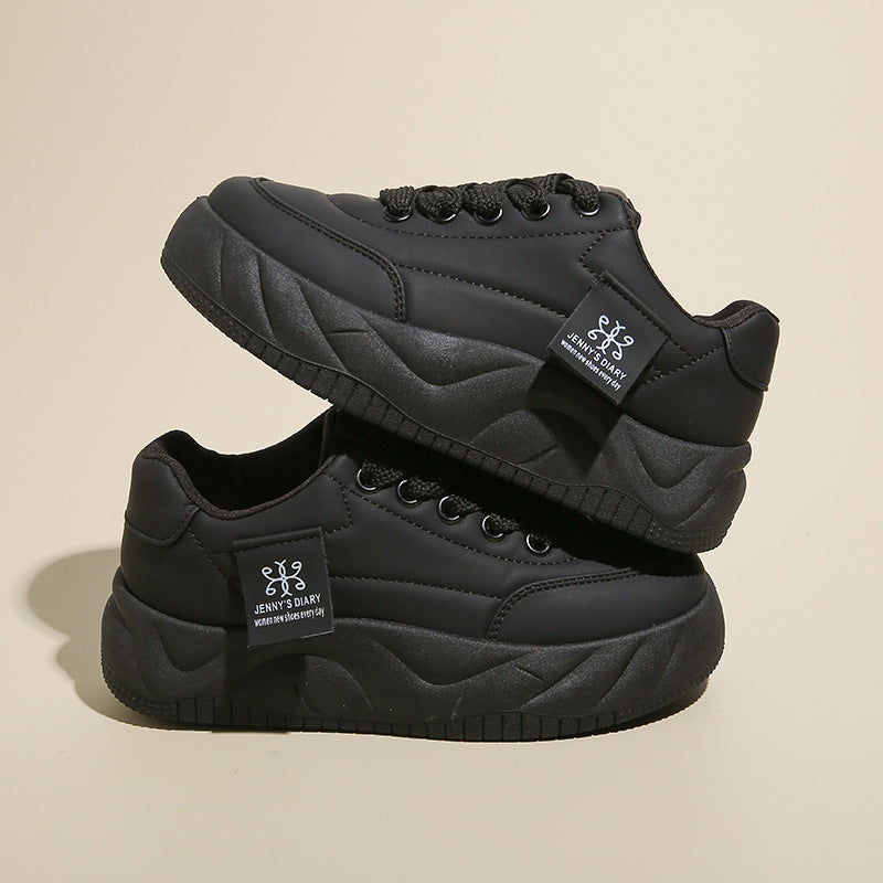 Color Block Height Increasing Sneakers – Lace-Up Low Top FitiqueFit