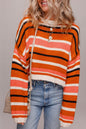 Stripe Drop Shoulder Cropped Pullover Sweater Shop Style & More | Fresh Looks, Everyday Deals & Free Shipping