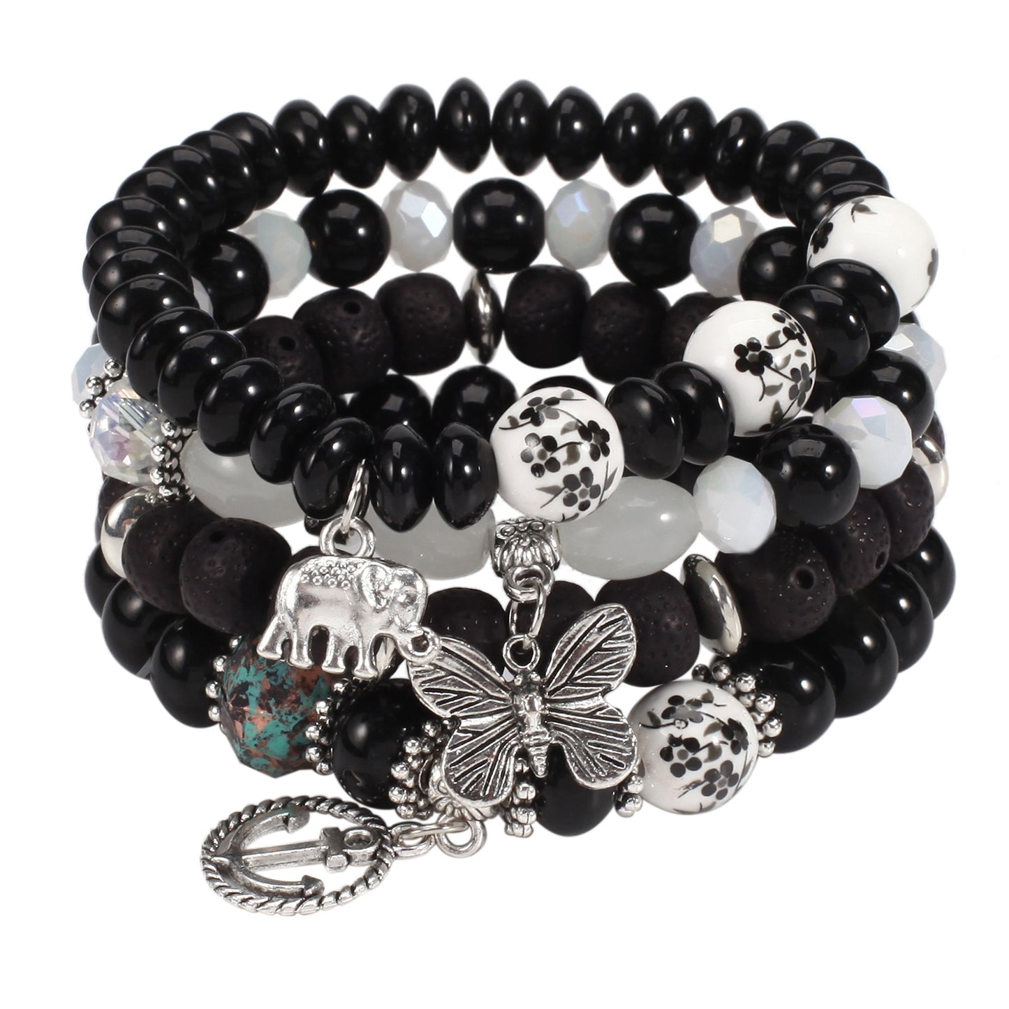 [Women's Bohemian Bracelet Set] Bohemian Bracelets Set for Women - Stackable Stretch Multilayer Beads Bracelet NovaCart