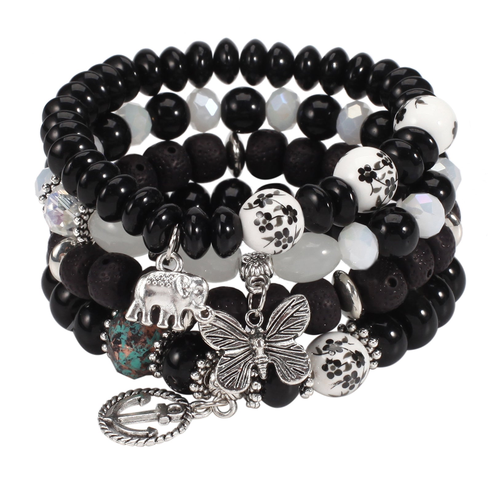 [Women's Bohemian Bracelet Set] Bohemian Bracelets Set for Women - Stackable Stretch Multilayer Beads Bracelet NovaCart