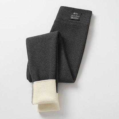 Women’s Lambswool Fleece-Lined High-Waist Winter Leggings FitiqueFit