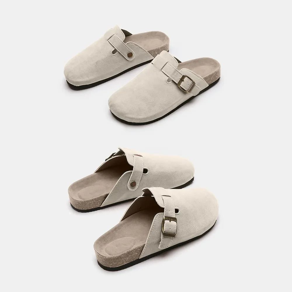 Suede Closed Toe Buckle Slide New Era Fashion LLc