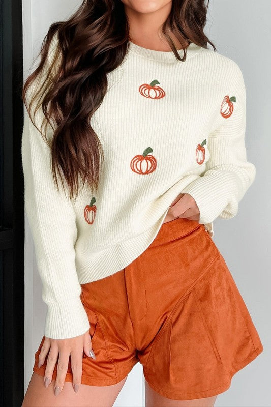 Halloween Pumpkin Embroidered Ribbed Thanksgiving Shop Style & More | Fresh Looks, Everyday Deals & Free Shipping