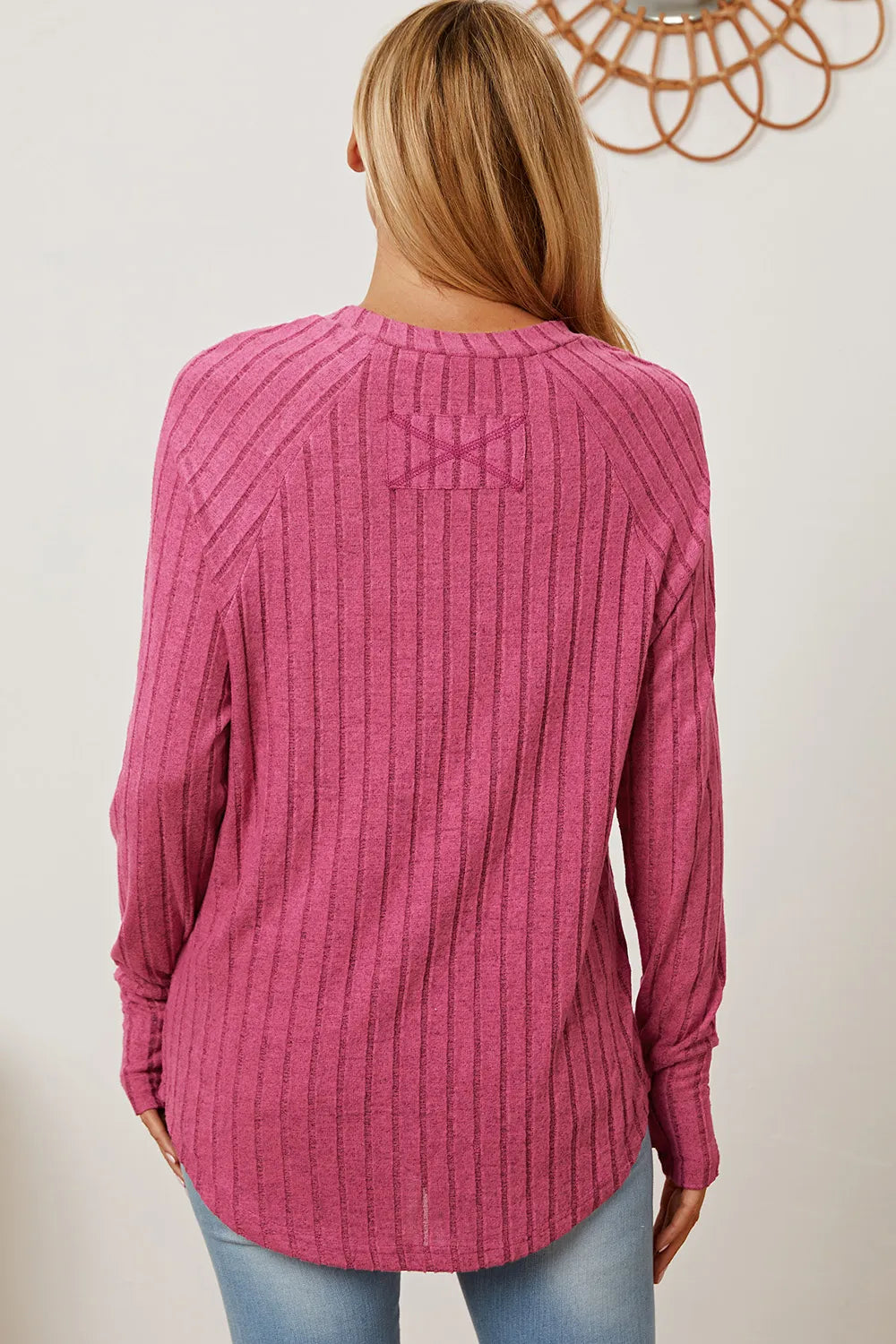 Basic Bae Full Size Ribbed Thumbhole Sleeve T-Shirt New Era Fashion LLc