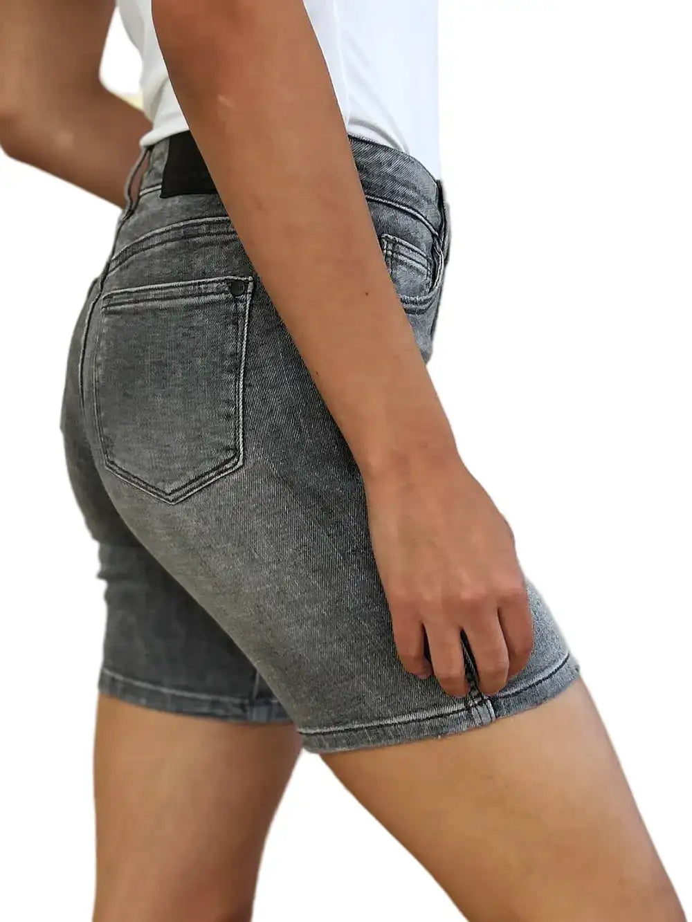 Judy Blue Full Size High Waist Washed Denim Shorts West2East Surf