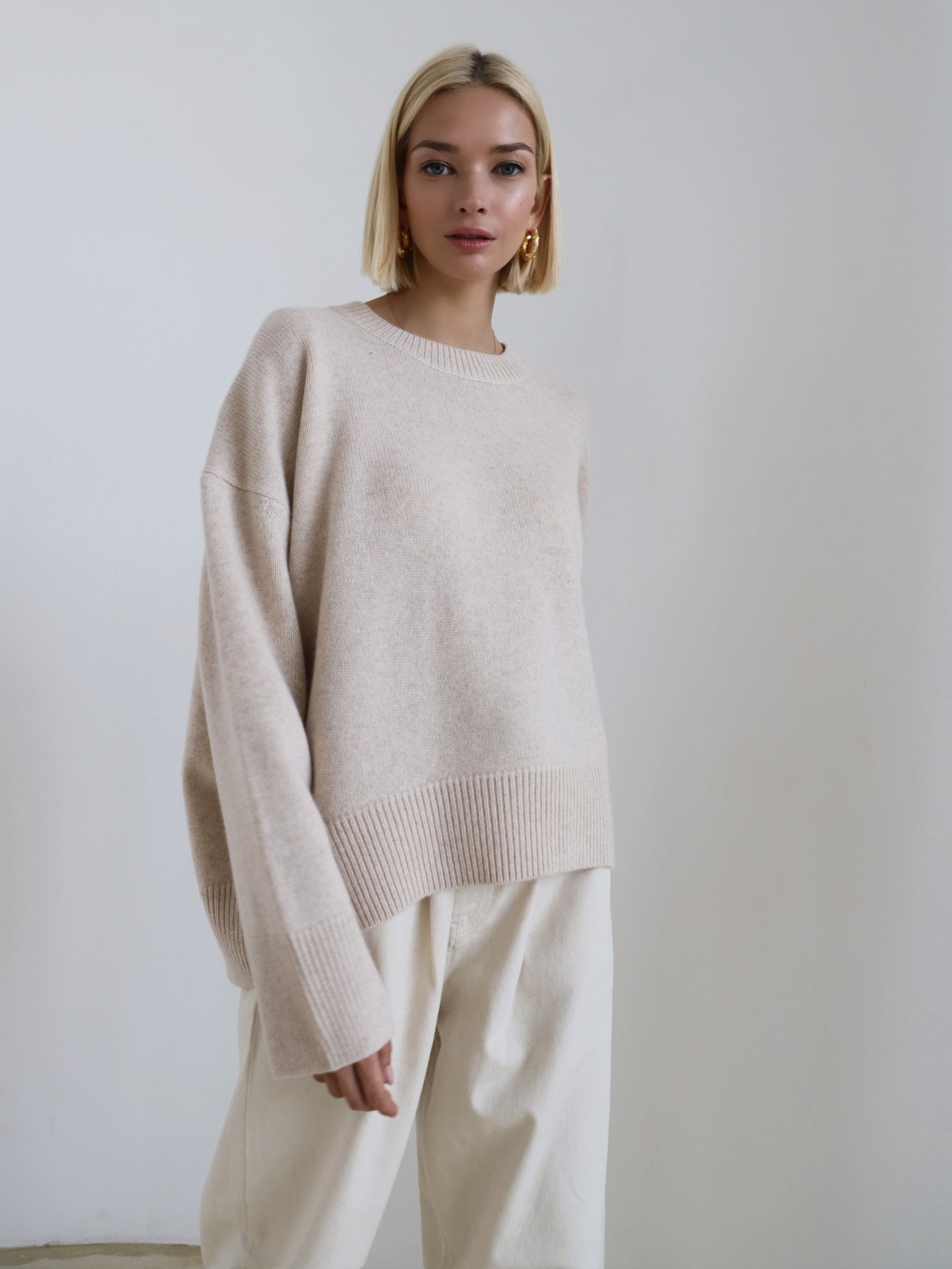 Thick Round Neck Women's Loose All-matching Knitted Pullover Sweater See size chart under “more details” The Fashion Celestial