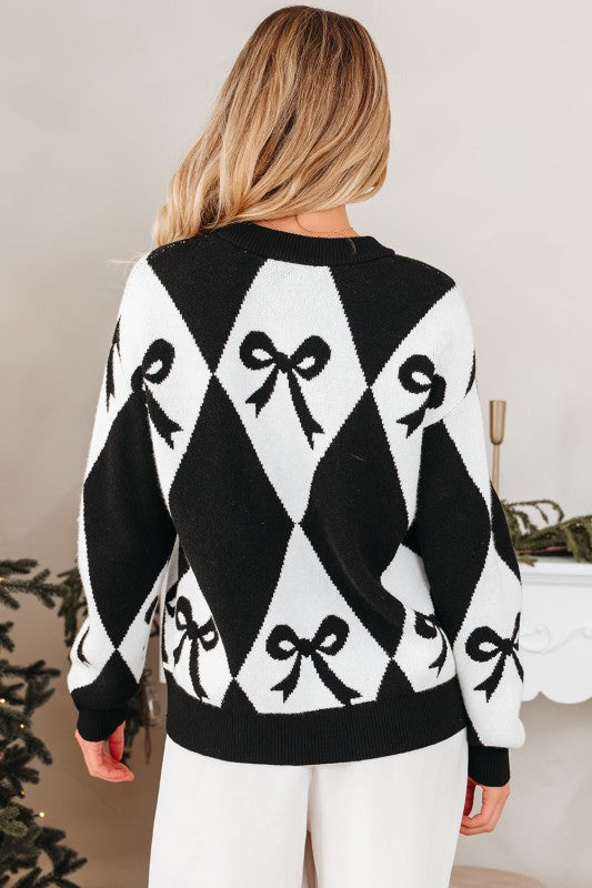 Daetta Rhombus Knit Loose Sweater Shop Style & More | Fresh Looks, Everyday Deals & Free Shipping