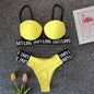 Women's Sexy White Leopard Print Bikini Swimsuit Set