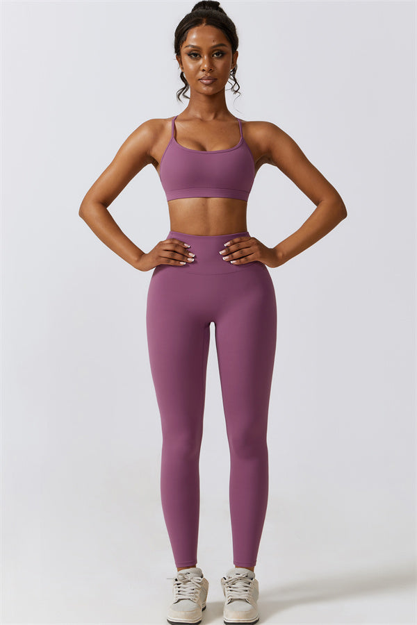 Juno Star Sports Bra Leggings 2-Piece Set Fitglutes Activewear Gymwear Sportswear & Workout Clothes