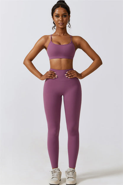 Juno Star Sports Bra Leggings 2-Piece Set Fitglutes Activewear Gymwear Sportswear & Workout Clothes