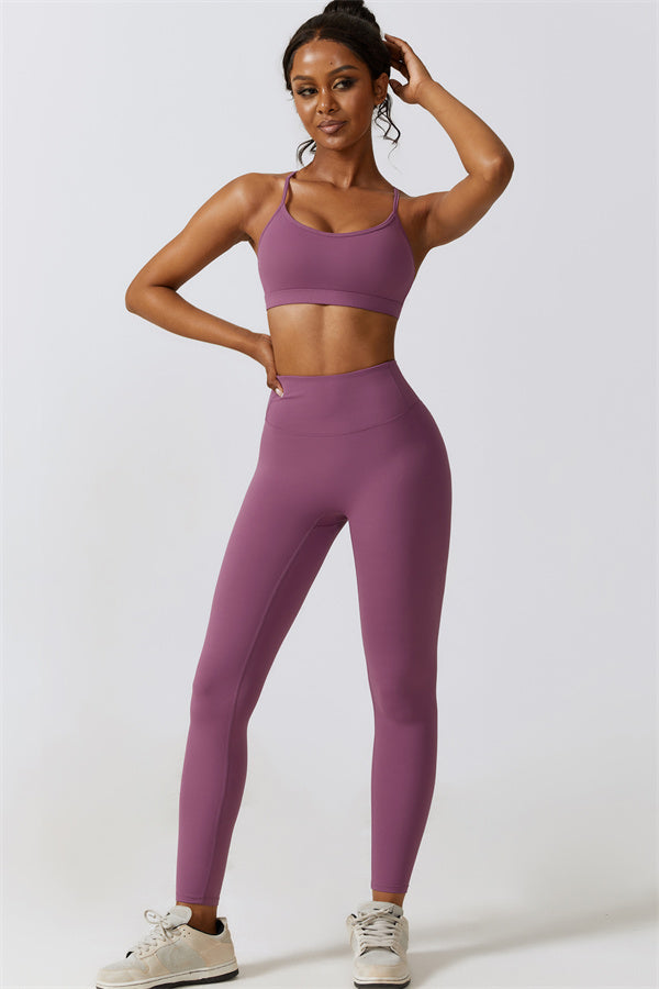 Juno Star Sports Bra Leggings 2-Piece Set Fitglutes Activewear Gymwear Sportswear & Workout Clothes