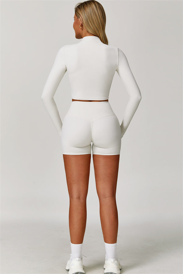 The Eloise Jacket Sports Bra Shorts 3-Piece Set Fitglutes Activewear Gymwear Sportswear & Workout Clothes