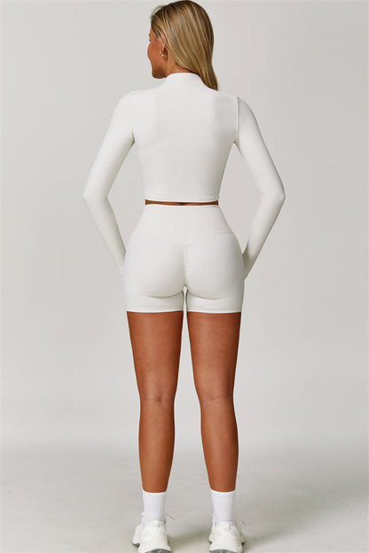 The Eloise Jacket Sports Bra Shorts 3-Piece Set Fitglutes Activewear Gymwear Sportswear & Workout Clothes