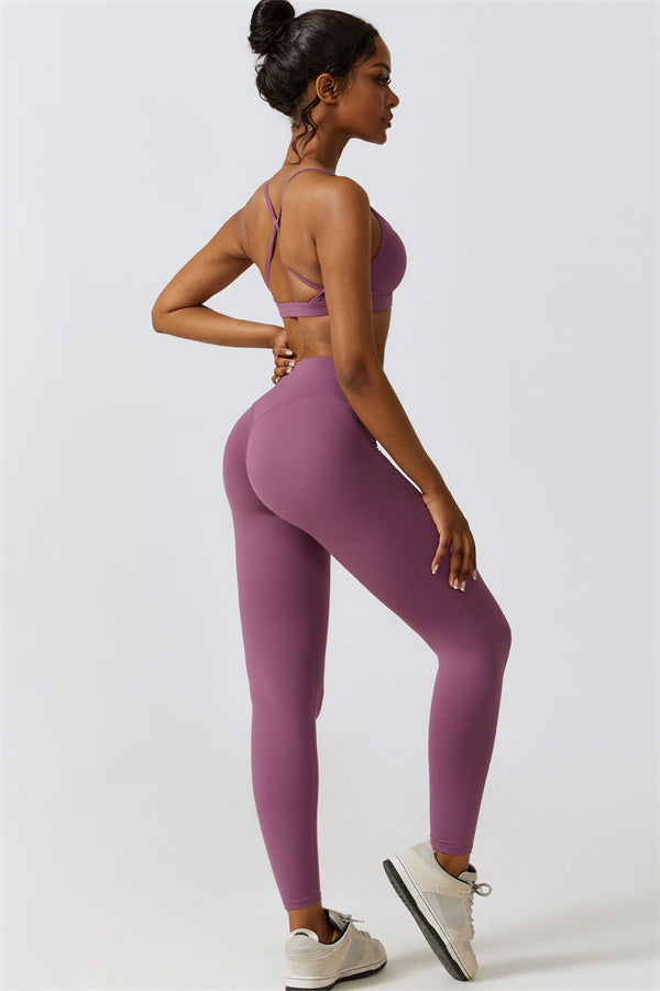 Juno Star Sports Bra Leggings 2-Piece Set Fitglutes Activewear Gymwear Sportswear & Workout Clothes