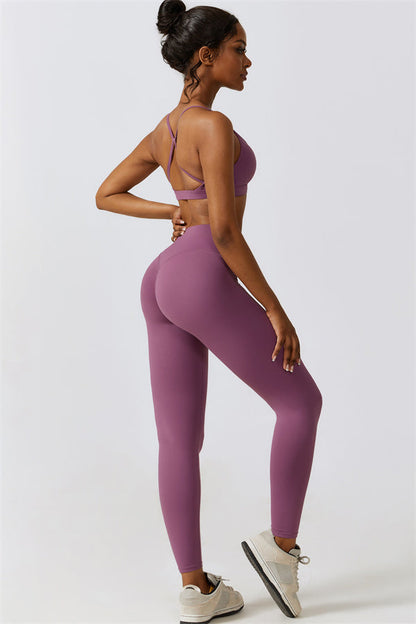 Juno Star Sports Bra Leggings 2-Piece Set Fitglutes Activewear Gymwear Sportswear & Workout Clothes