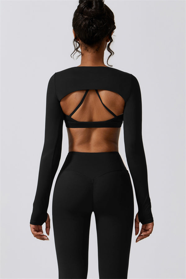 Juno Star Crop Top Sports Bra Leggings 3-Piece Set Fitglutes Activewear Gymwear Sportswear & Workout Clothes