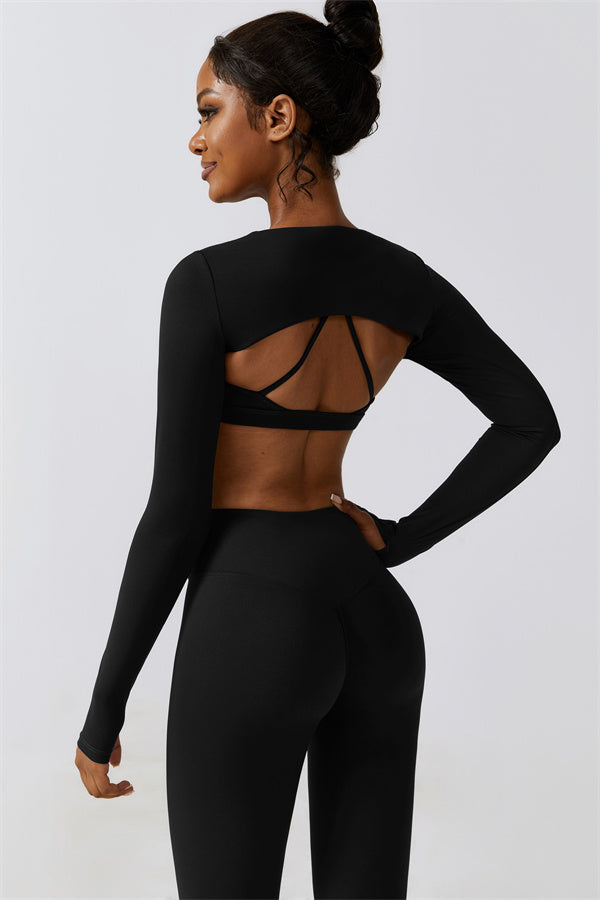 Juno Star Crop Top Sports Bra Leggings 3-Piece Set Fitglutes Activewear Gymwear Sportswear & Workout Clothes