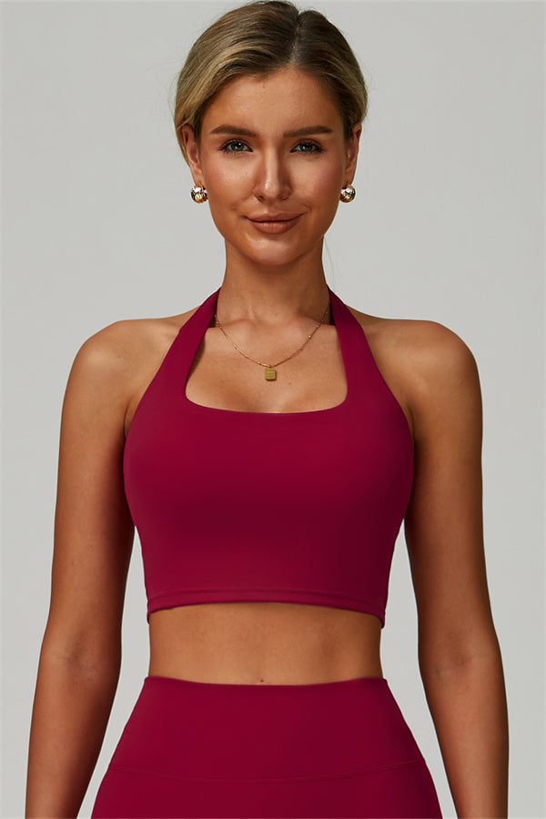 The Seraphine Halter Crop Top Leggings 2-Piece Set Fitglutes Activewear Gymwear Sportswear & Workout Clothes