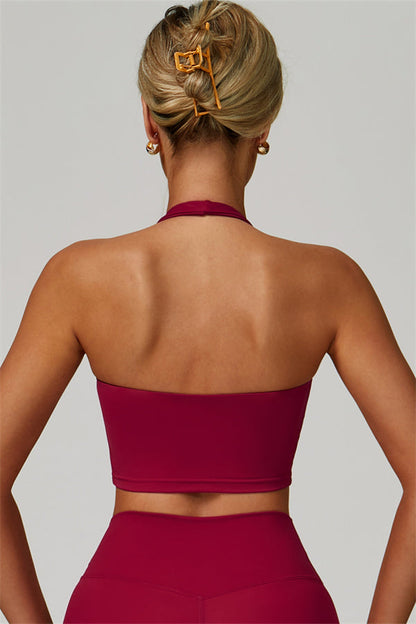 The Seraphine Halter Crop Top Leggings 2-Piece Set Fitglutes Activewear Gymwear Sportswear & Workout Clothes