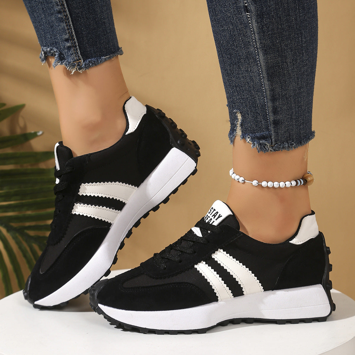 Chunky Thick-Sole Breathable Sneakers for women FitiqueFit