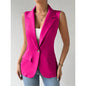 Women's Sleeveless Open-Front Vest Blazer – Work & Office Jacket FitiqueFit