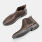 Men'S Chelsea Ankle Boots - Size 40-46, Brown Faux Cover with Black Elastic Band, Pointed Toe, TPR Sole, Ideal for Casual Wear and Vacation NovaCart