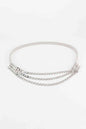 GlamourStyle Metal Triple-Layered Chain Belt – Eye-Catching Fashion Accessory See size chart under “more details” The Fashion Celestial
