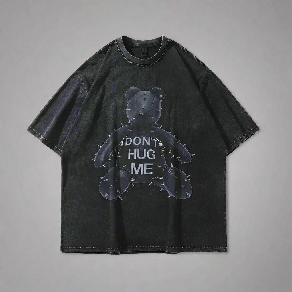 Hip Hop Oversized Tshirts Streetwear Vintage T-shirts Bear FitiqueFit