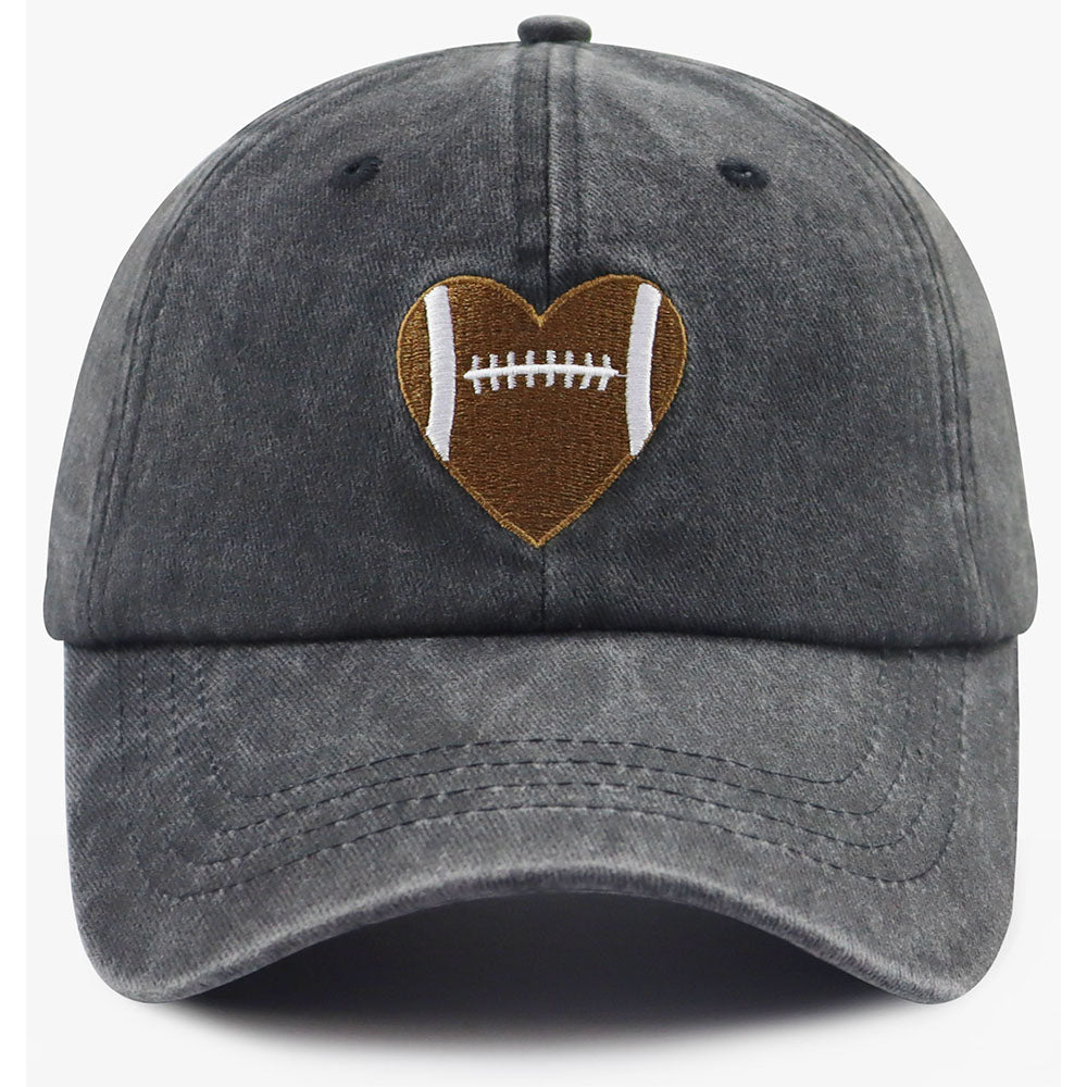 Football Heart Baseball Cap — Gifts for Women & Men FitiqueFit