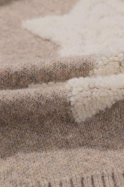 Star Sherpa Textured Buttoned Sweater Cardigan Shop Style & More | Fresh Looks, Everyday Deals & Free Shipping