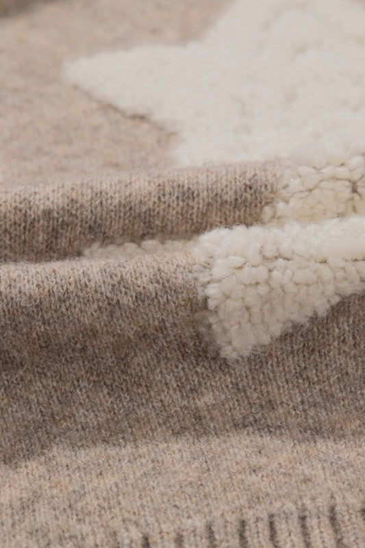 Star Sherpa Textured Buttoned Sweater Cardigan Shop Style & More | Fresh Looks, Everyday Deals & Free Shipping