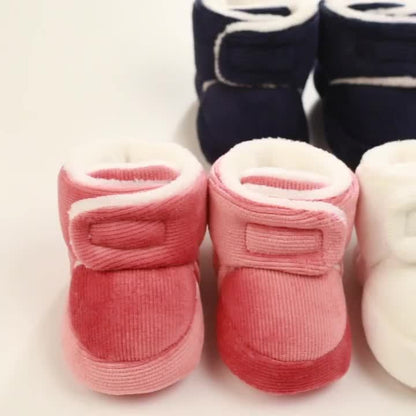Toddler Baby Girls Booties Plus High Top Slippers Indoor Shoes Crib Shoes First Walker Shoes For Winter NovaCart