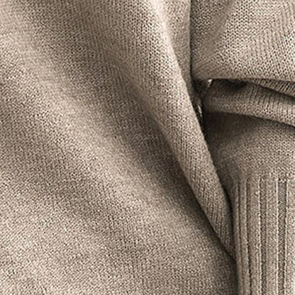Women’s V-Neck Drop Shoulder Sweater | Casual Long Sleeve Pullover FitiqueFit