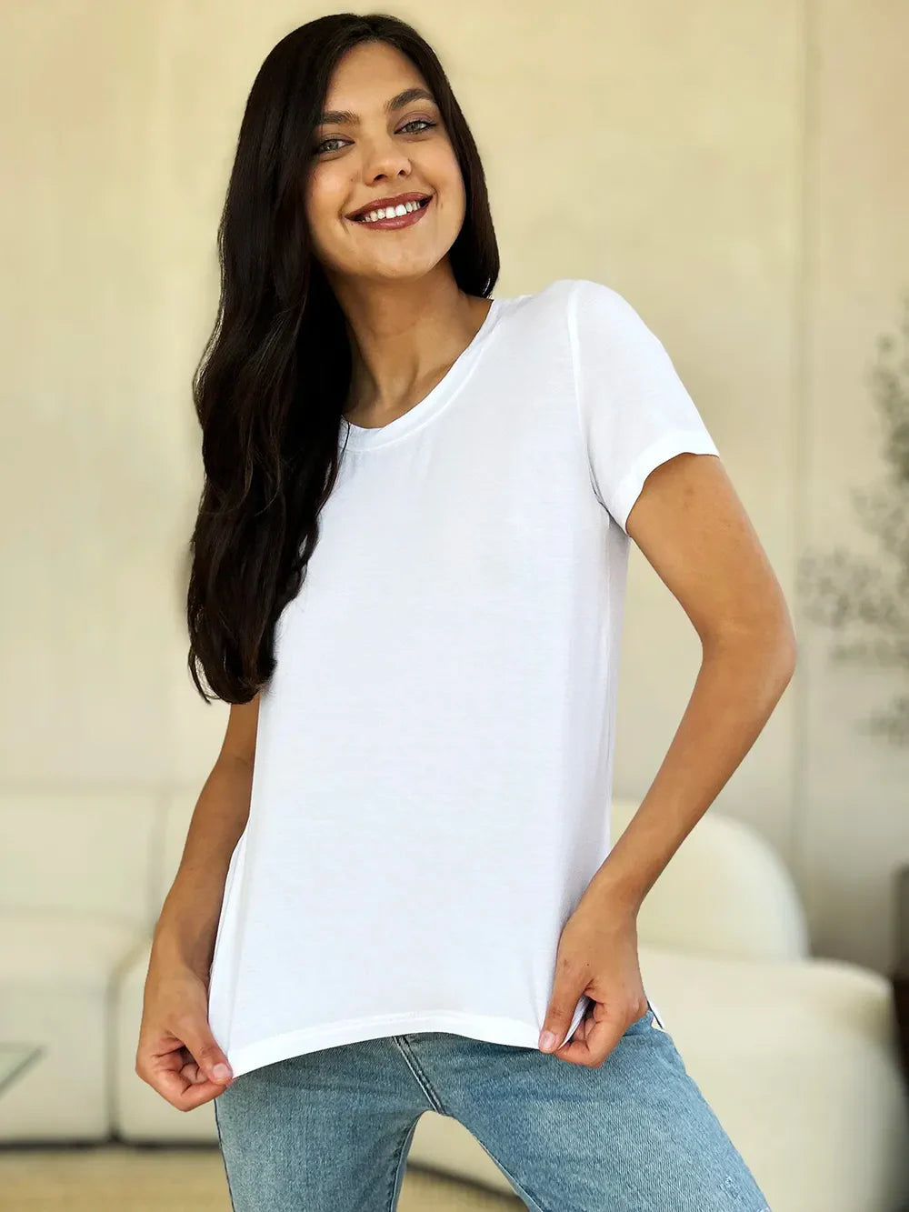 Basic Bae Full Size Round Neck Short Sleeve T-Shirt West2East Surf