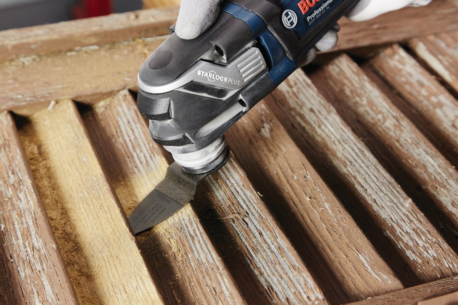 BOSCH OSL200CR 2 In. Starlock® Oscillating Multi Tool Carbide Grit Sanding Finger VM Hardware